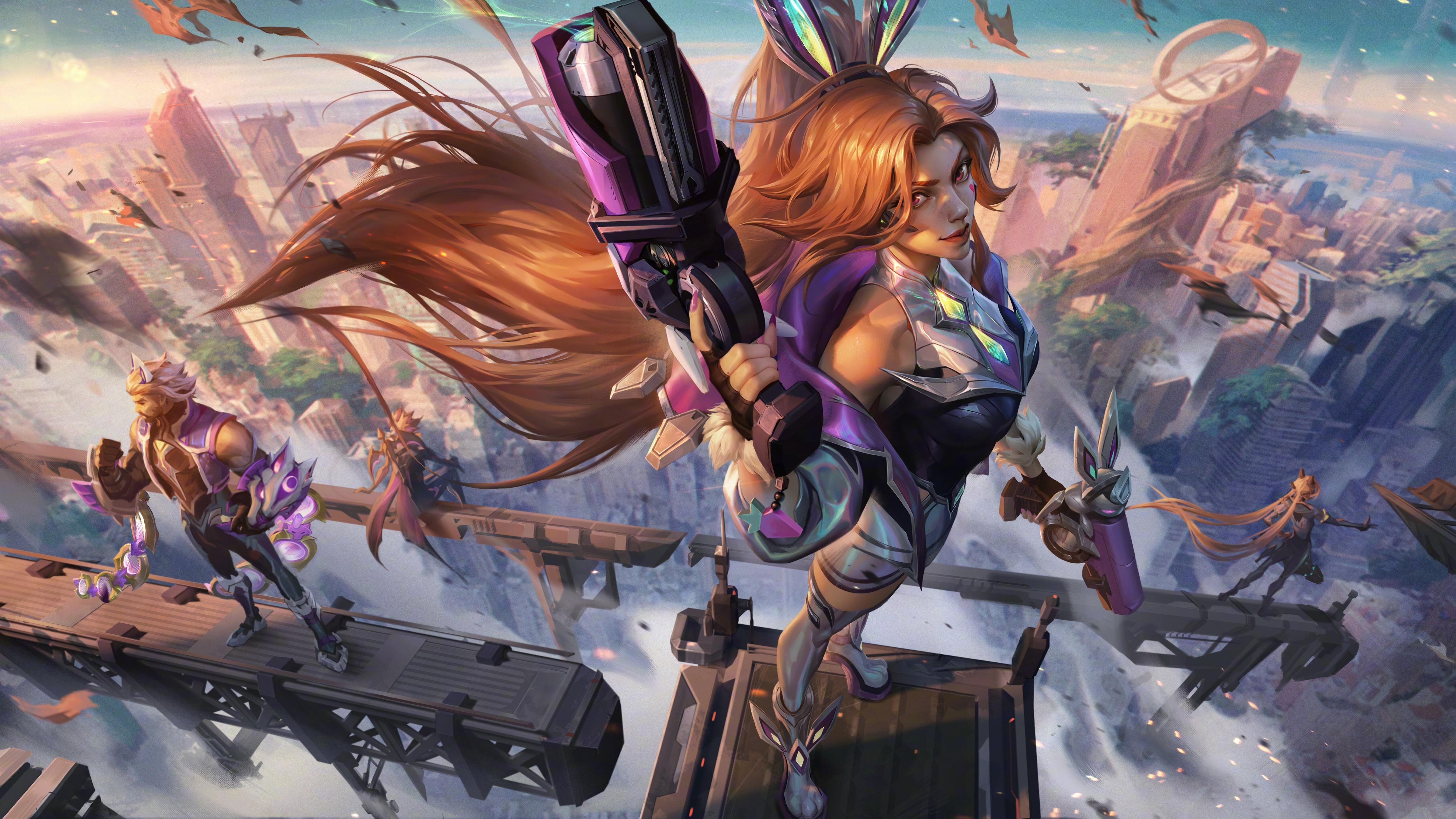 General 5000x2814 League of Legends video game characters video game art video games low-angle Miss Fortune (League of Legends)