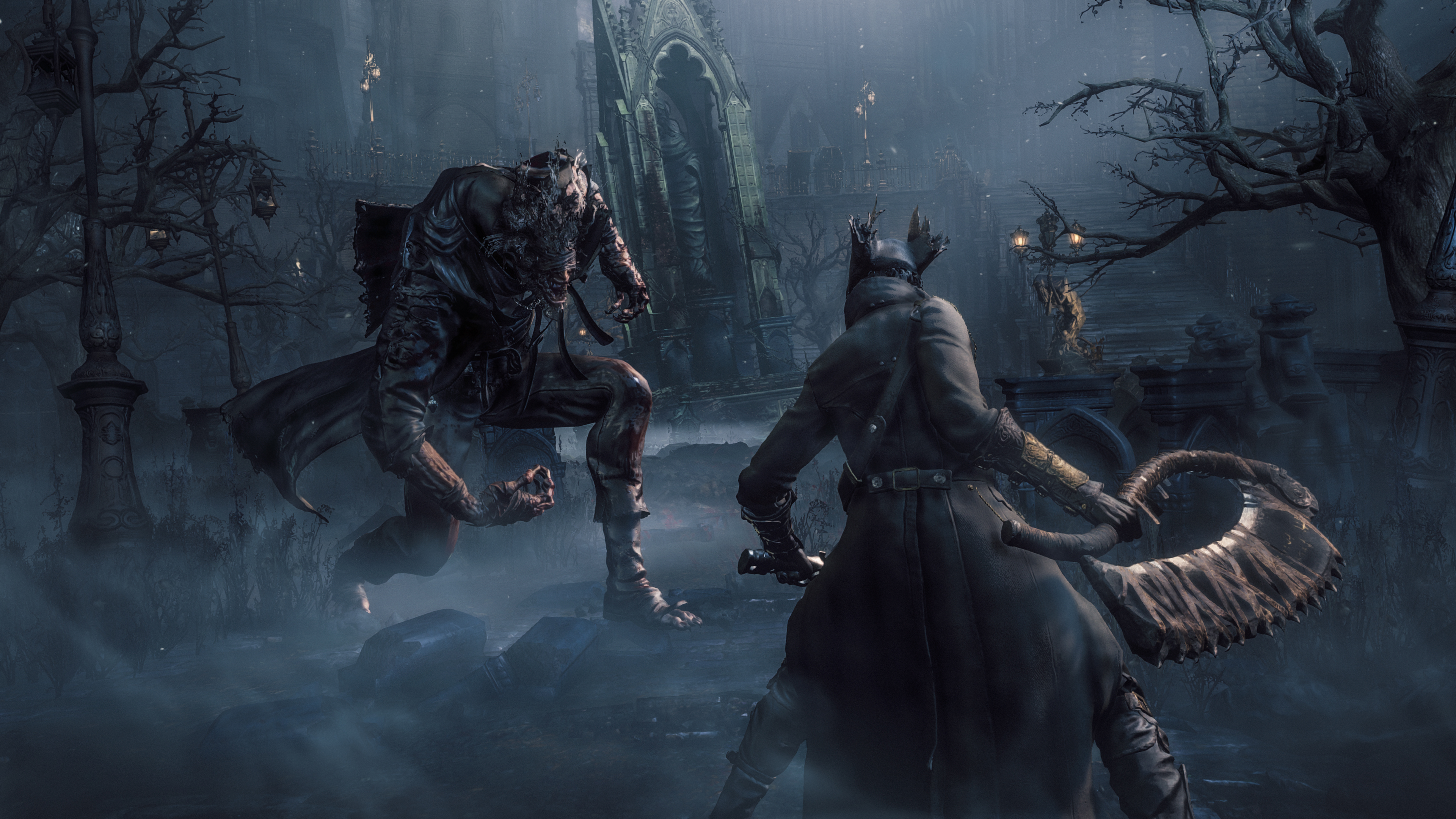 General 3840x2160 From Software Bloodborne screen shot video games video game art creature video game characters weapon