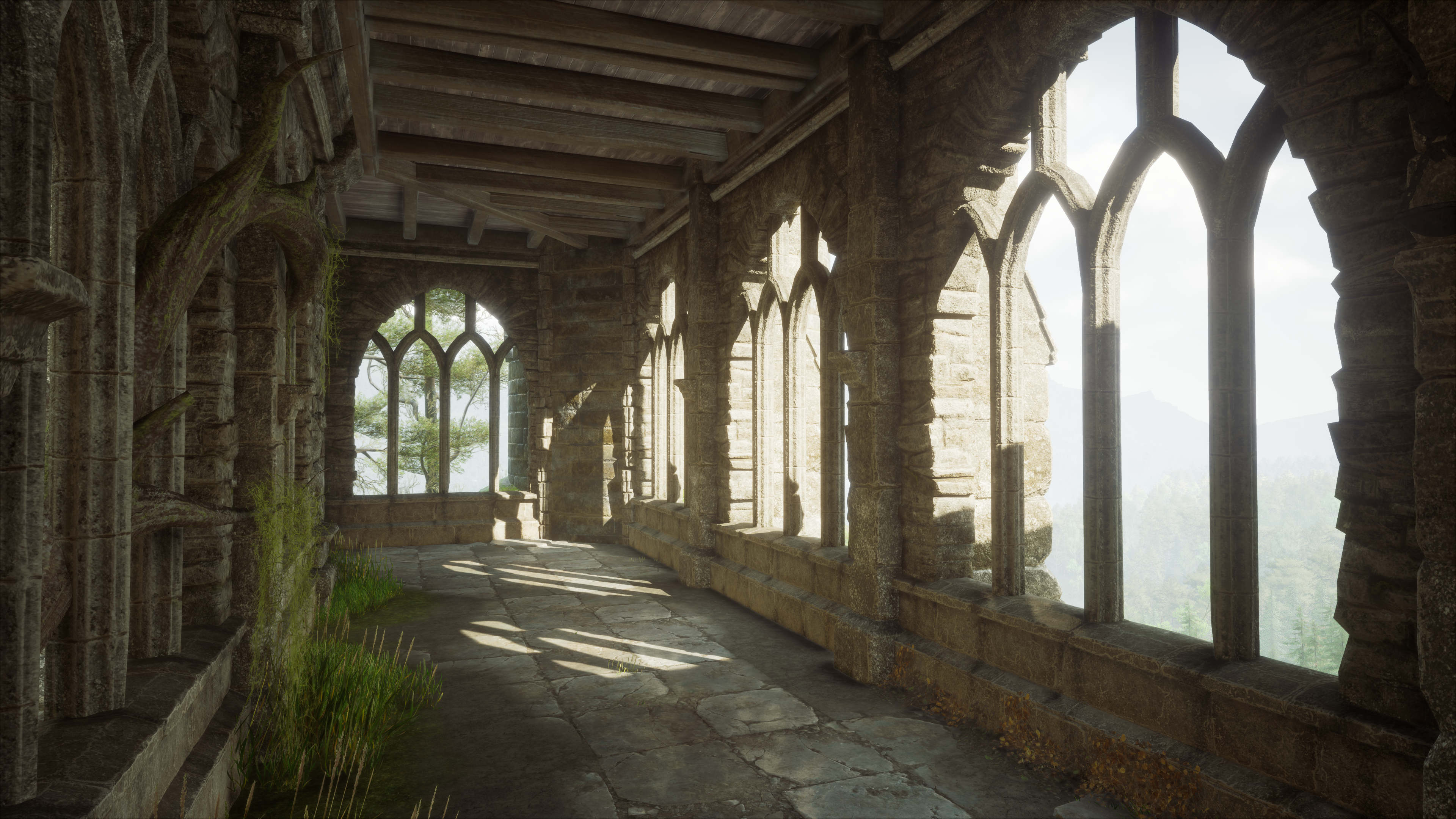 General 3840x2160 Nvidia RTX Hogwarts Legacy video games CGI video game art interior window sunlight architecture Avalanche Software window frames