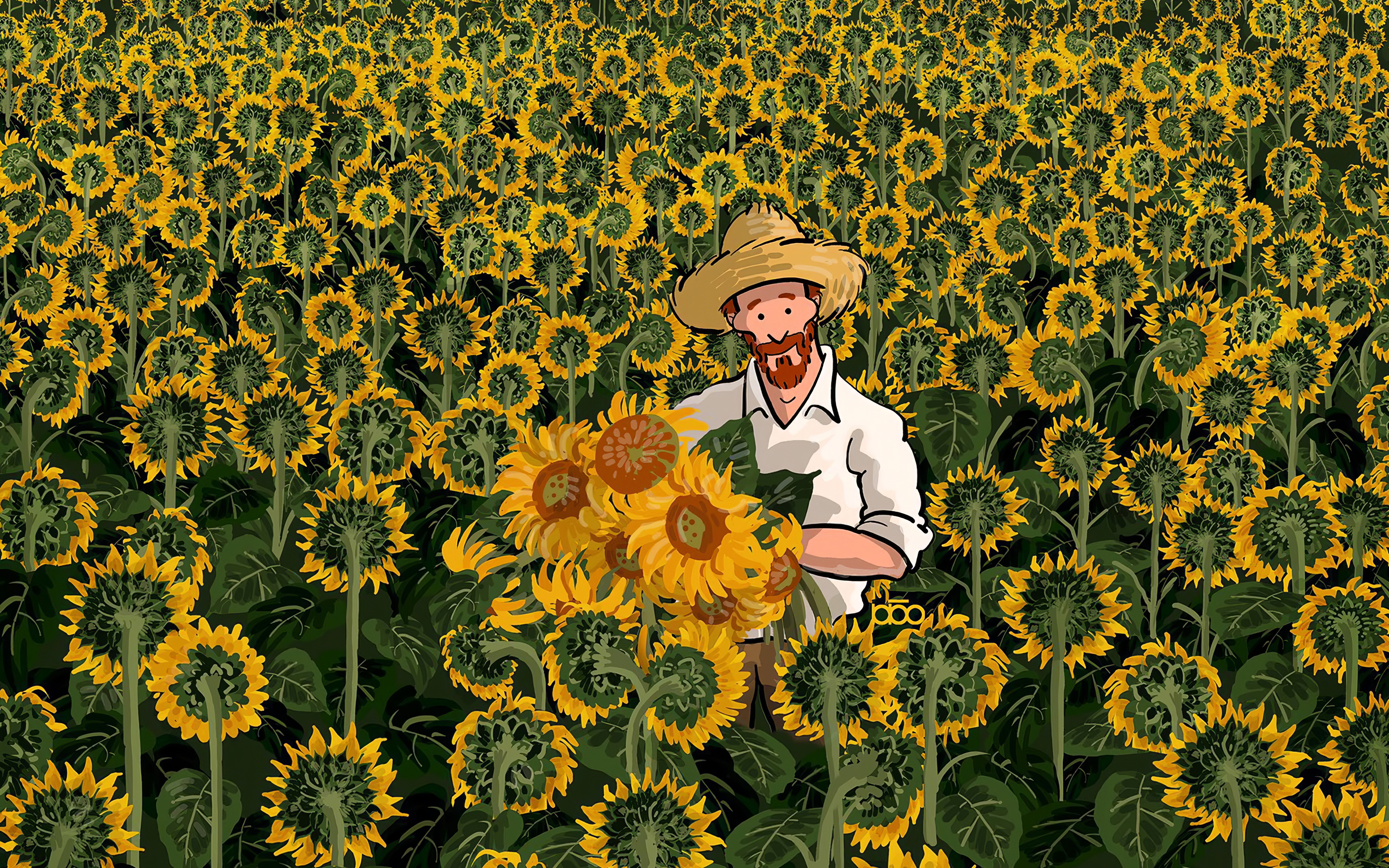 General 4378x2736 Alireza Karimi Moghaddam Vincent van Gogh sunflowers