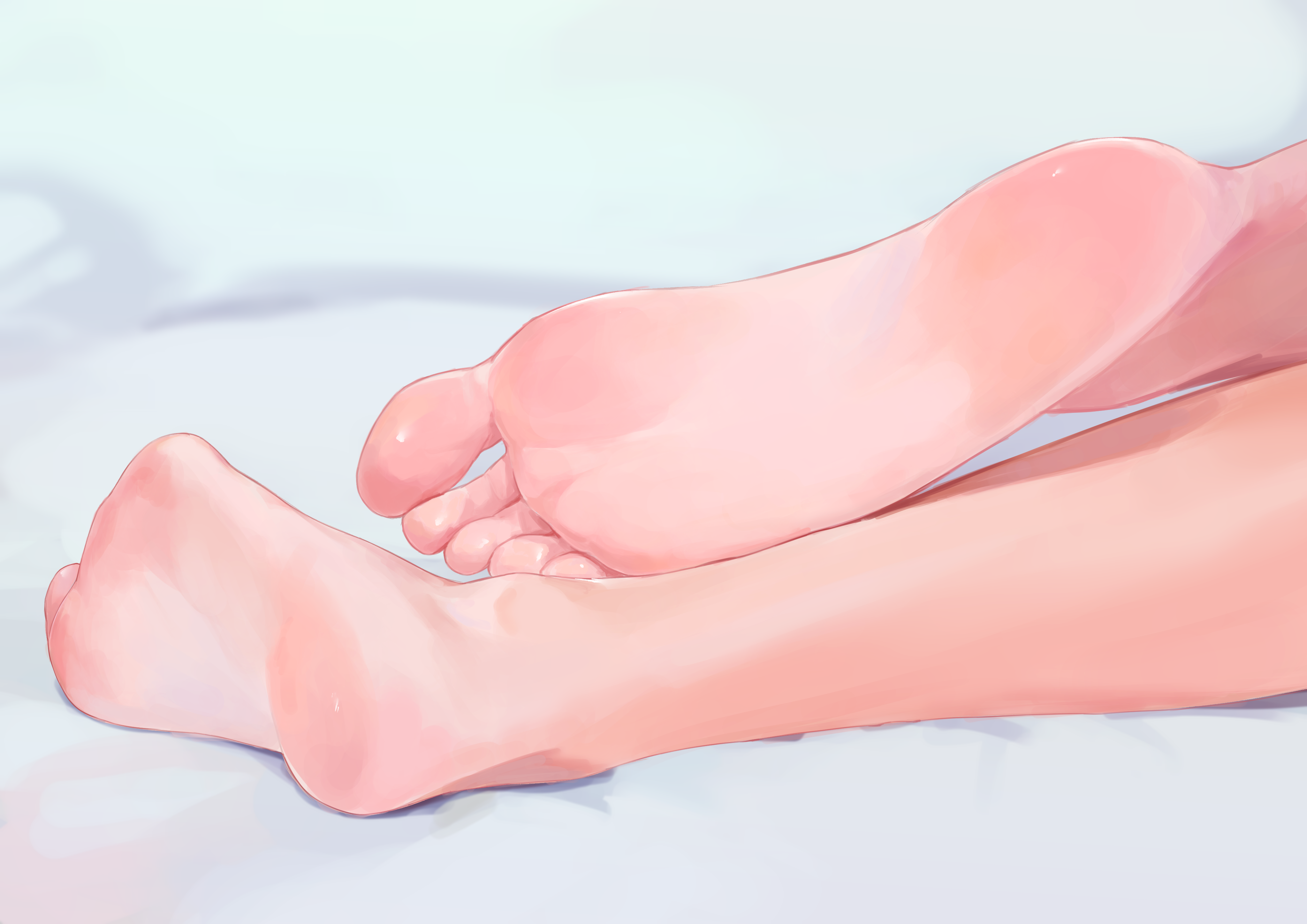Anime 4093x2894 feet women foot sole foot fetishism anime girls closeup simple background
