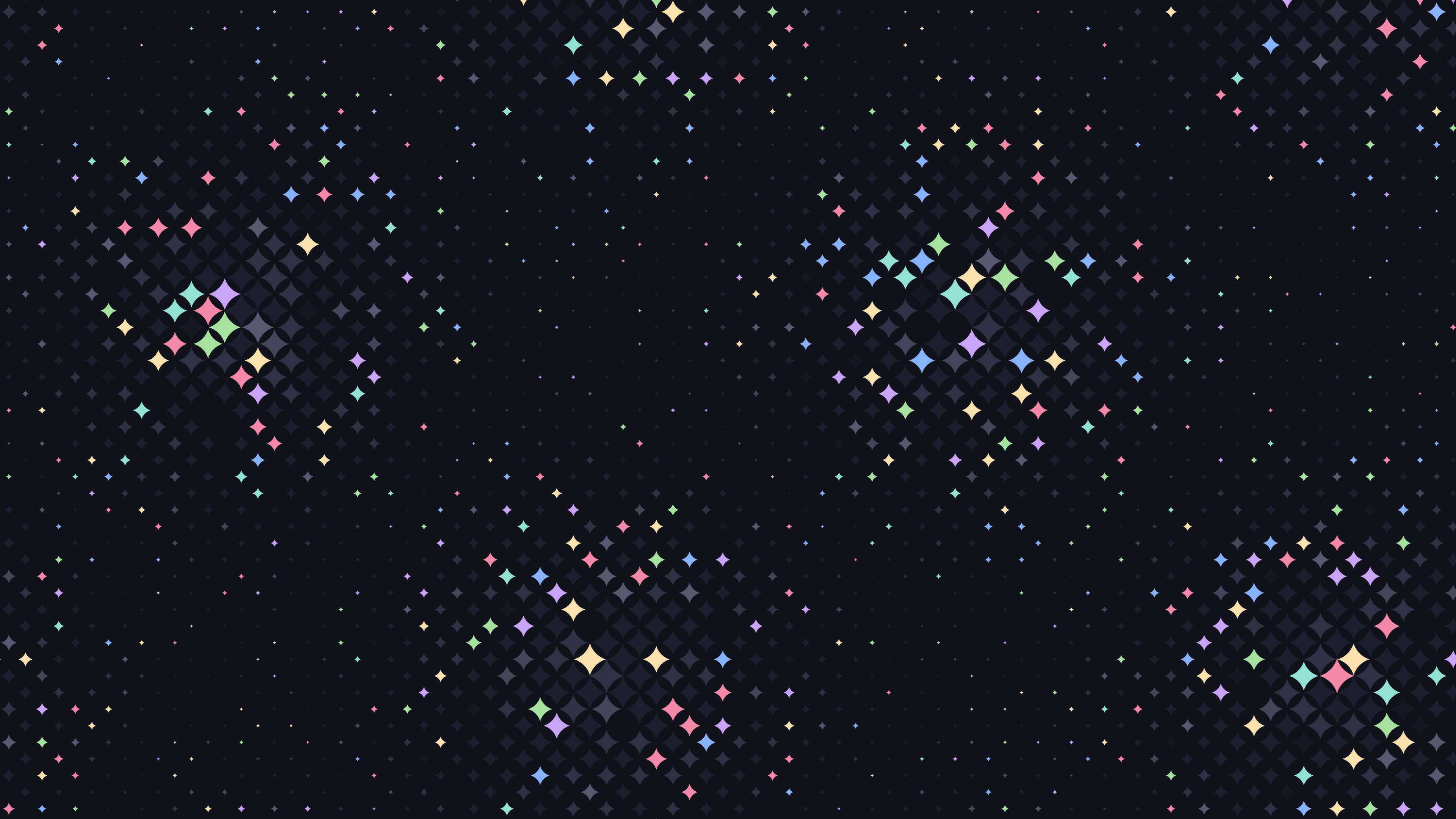 General 3840x2160 dark colorful abstract stars minimalism simple background
