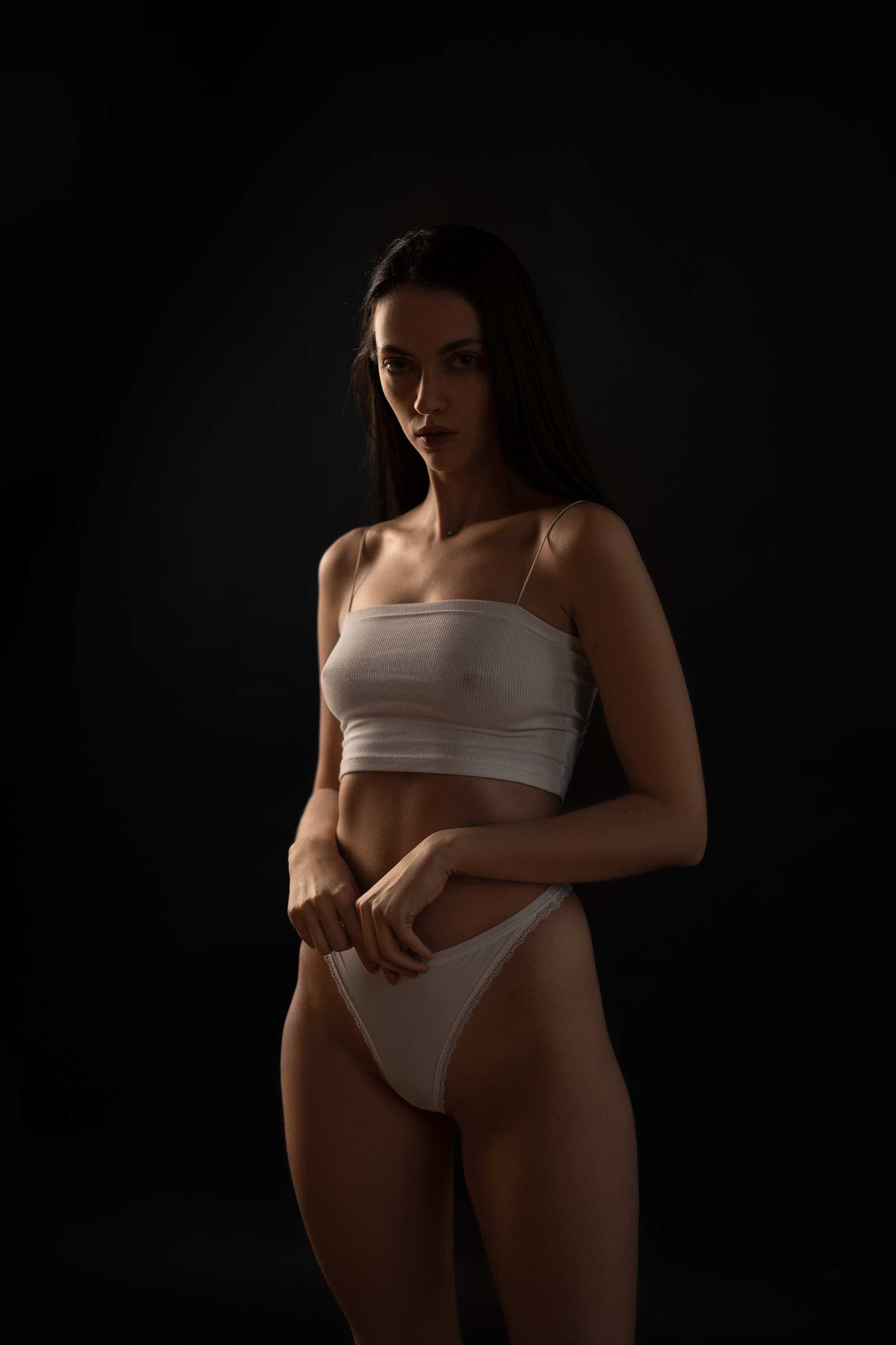 People 2000x3000 Ekaterina Mozhina women model Andrey Brandis women indoors white panties