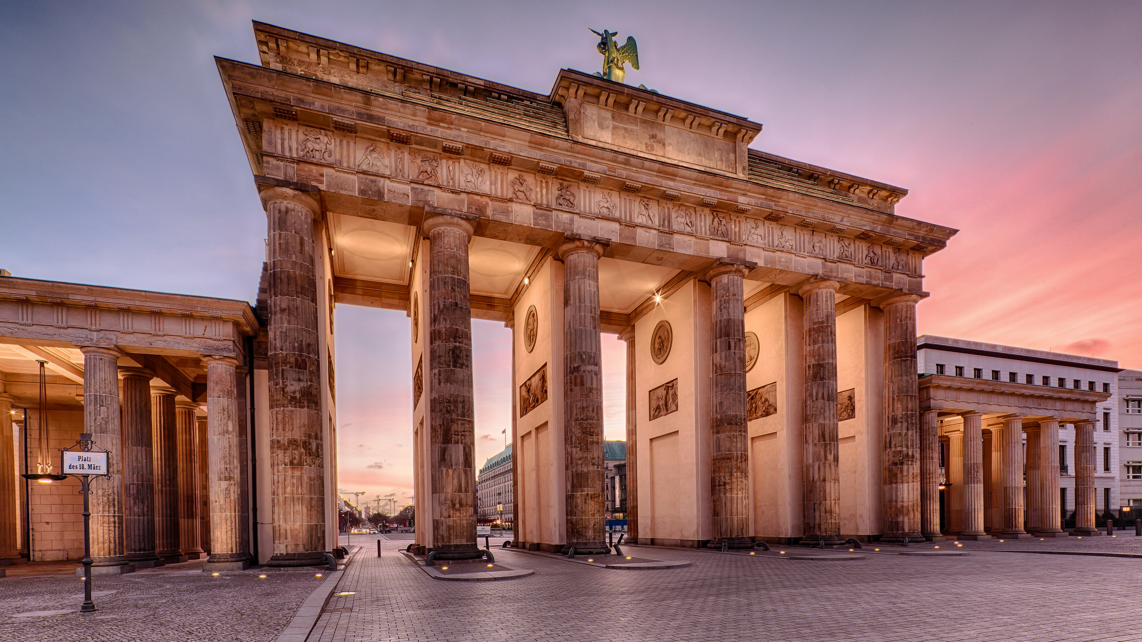 General 3840x2160 Brandenburg Gate city Germany Berlin landmark Europe