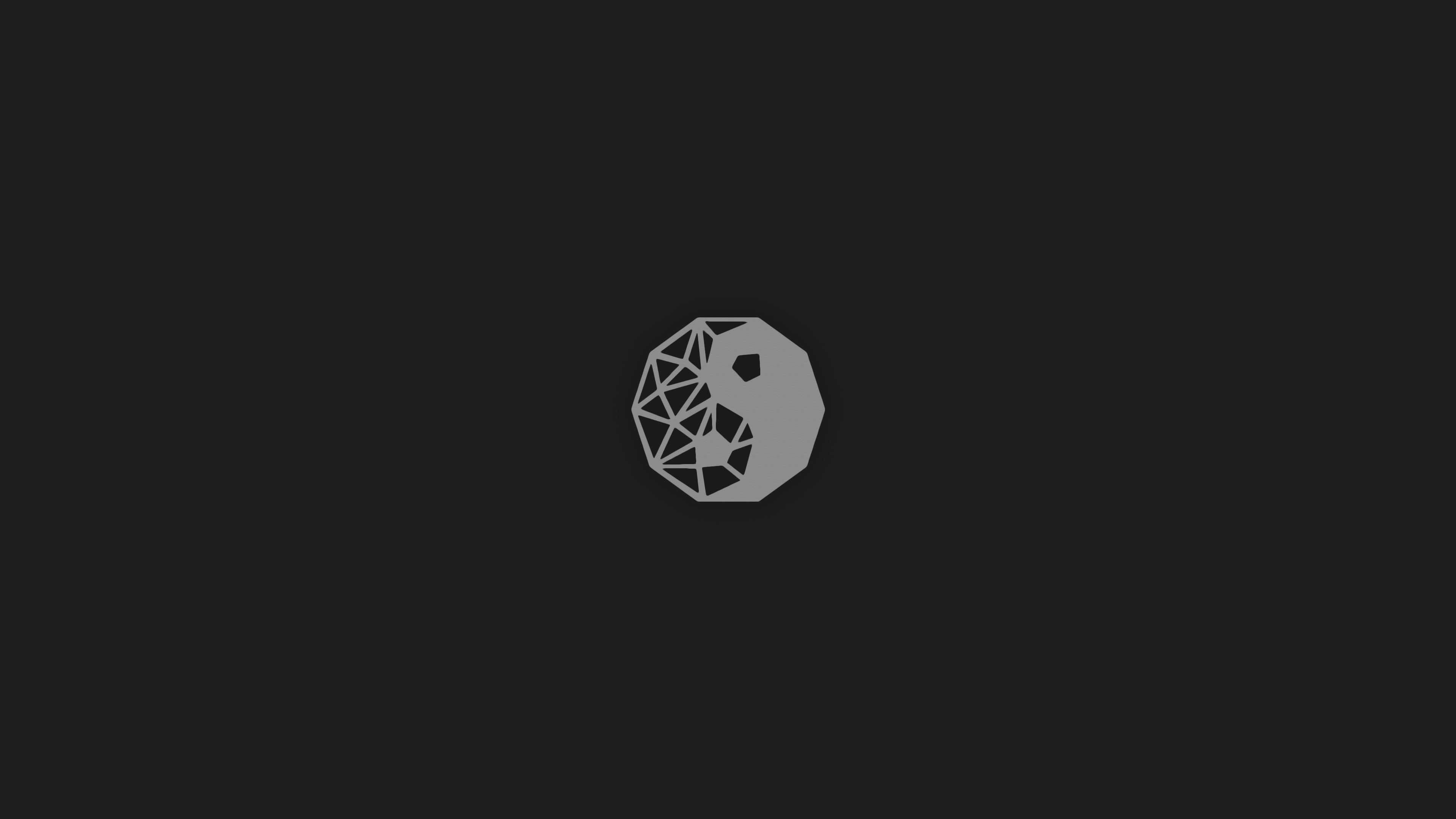 General 3840x2160 Yin and Yang minimalism gray simple background shapes geometry dark